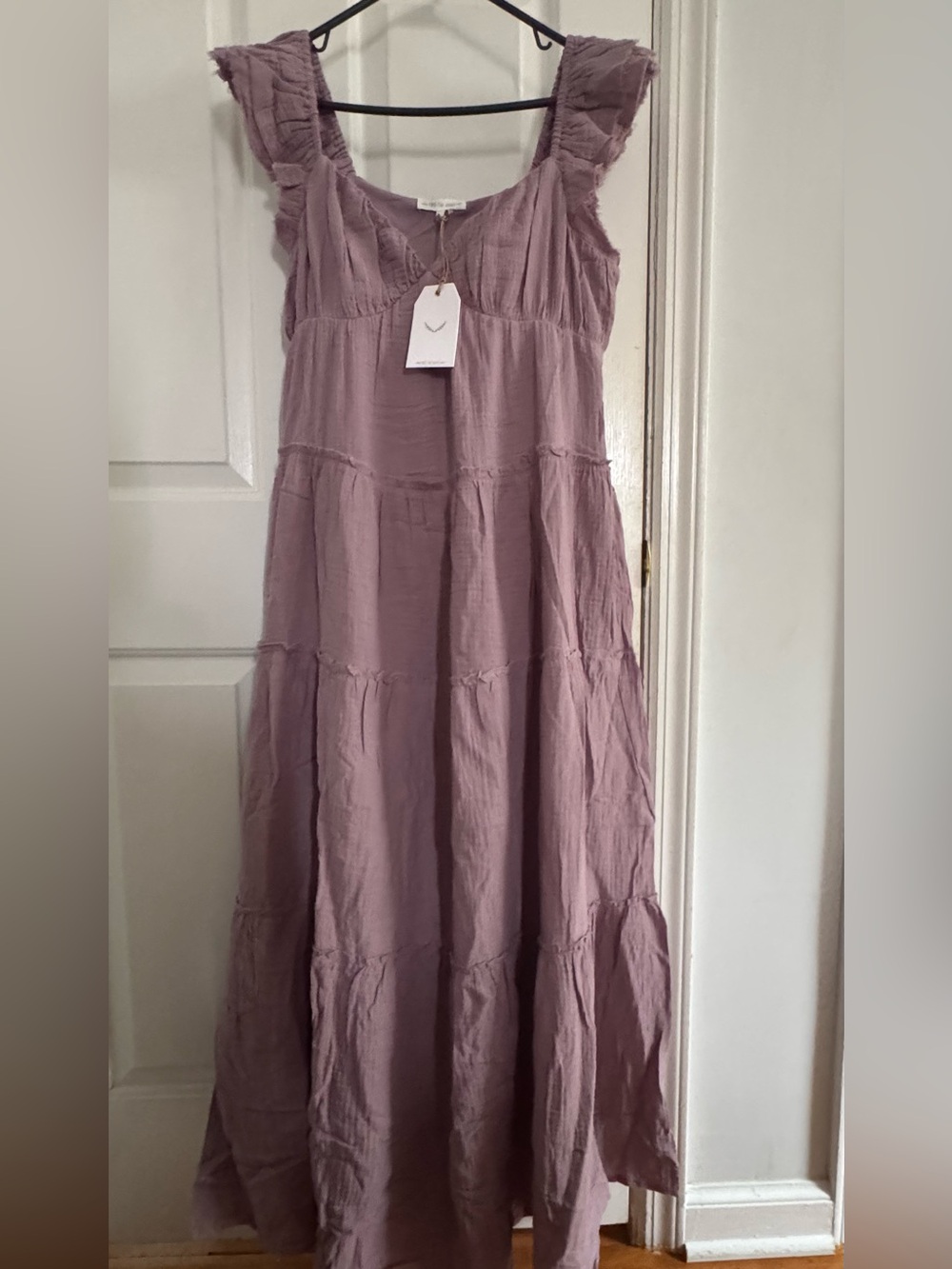 Free the Roses Dusty Mauve Tiered Maxi Dress
